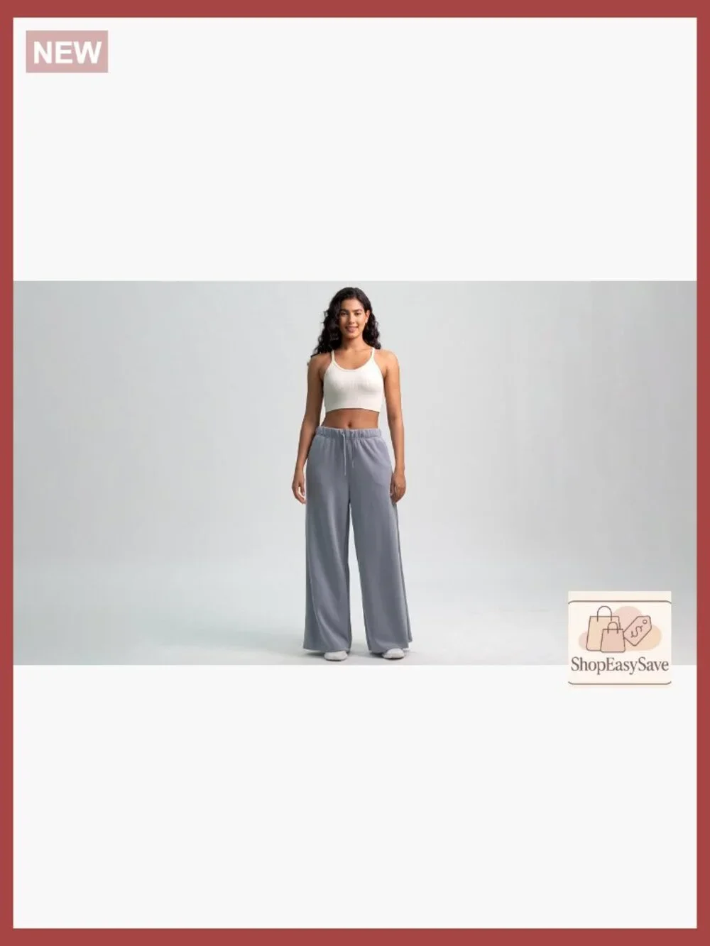 Ultra Soft Modal Extra Wide Leg Pants with Pockets Drawstring High Waist - Picture 7 of 7
